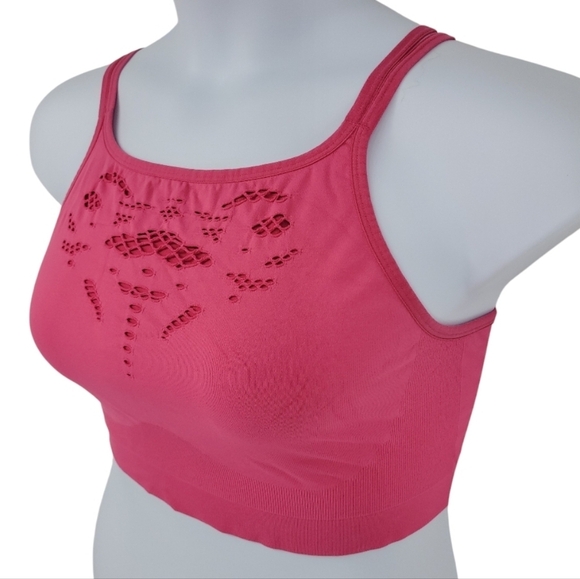 Cacique Heather  Womens Pink Crochet Detail Bralette Size 1XL, 2XL 18/20 - Picture 1 of 9